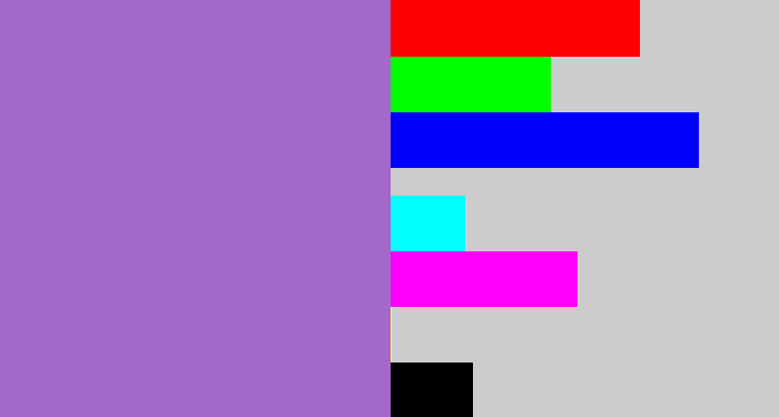 Hex color #a368c9 - amethyst