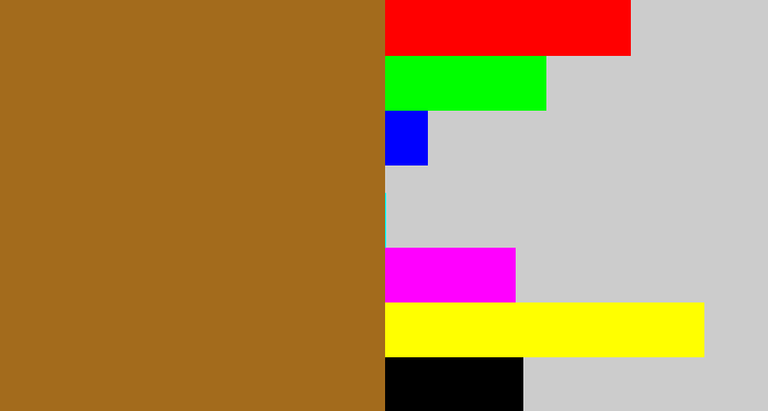 Hex color #a36b1c - sienna