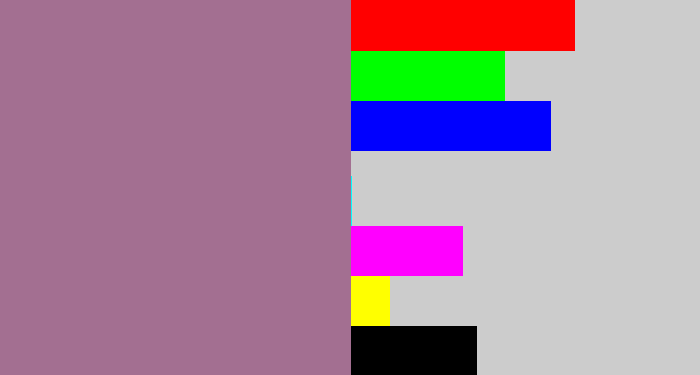 Hex color #a36f91 - mauve