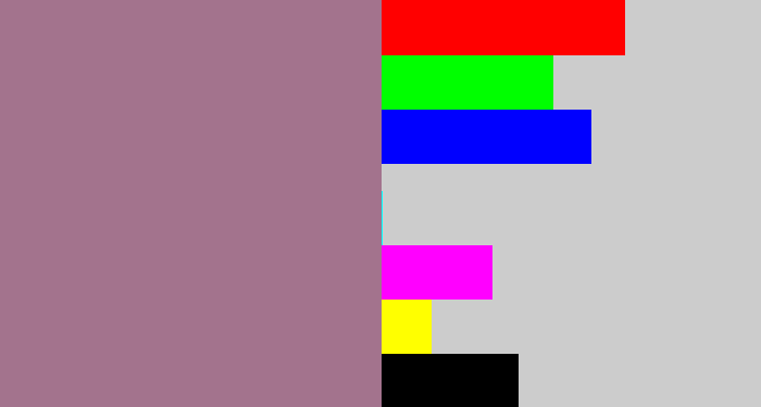Hex color #a3738d - mauve