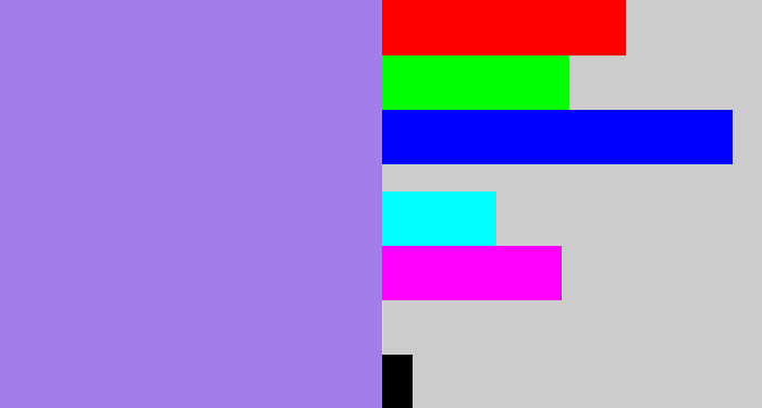 Hex color #a37dea - light urple