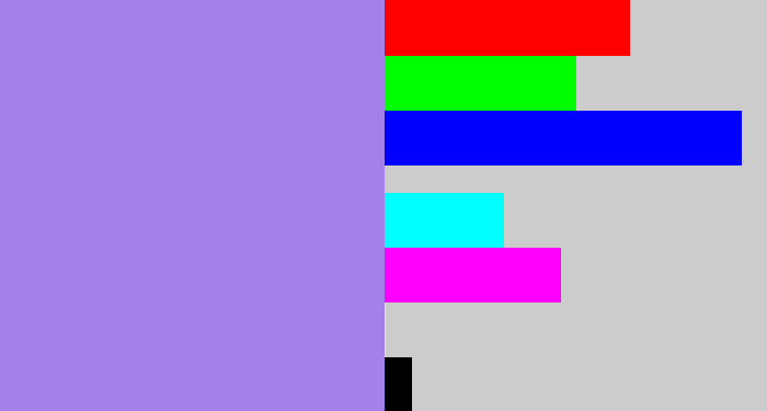 Hex color #a380ec - perrywinkle