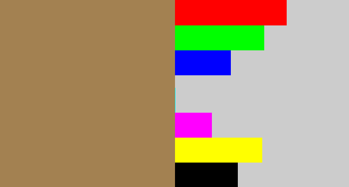 Hex color #a38151 - puce