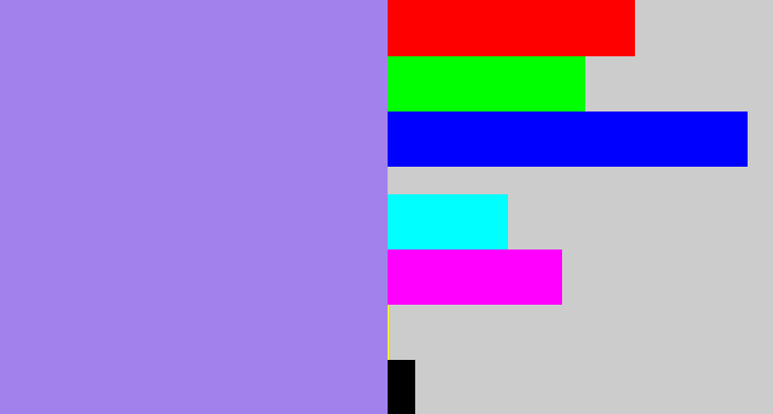 Hex color #a381ec - perrywinkle