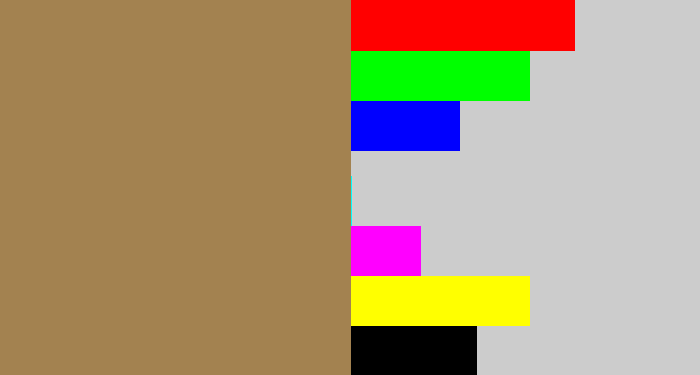 Hex color #a38250 - puce