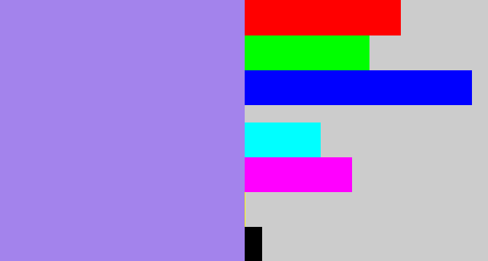Hex color #a383ec - perrywinkle