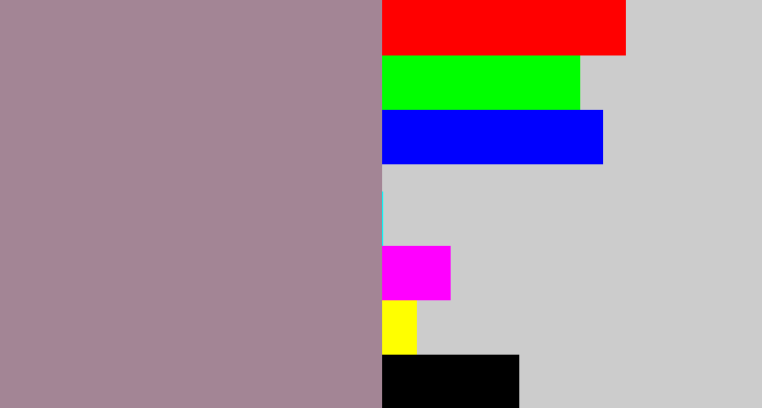 Hex color #a38595 - purpley grey