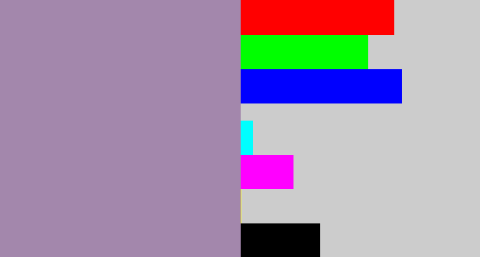 Hex color #a387ac - heather