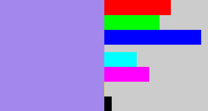 Hex color #a387ec - perrywinkle