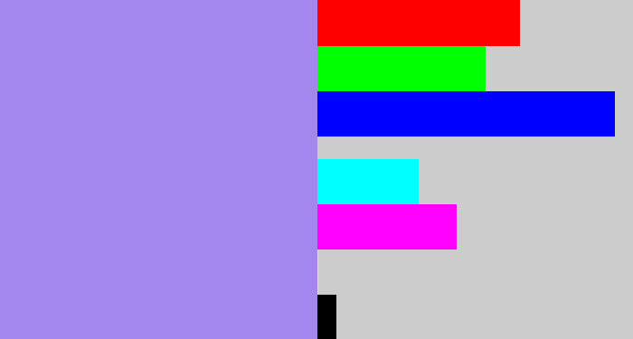 Hex color #a387ef - perrywinkle
