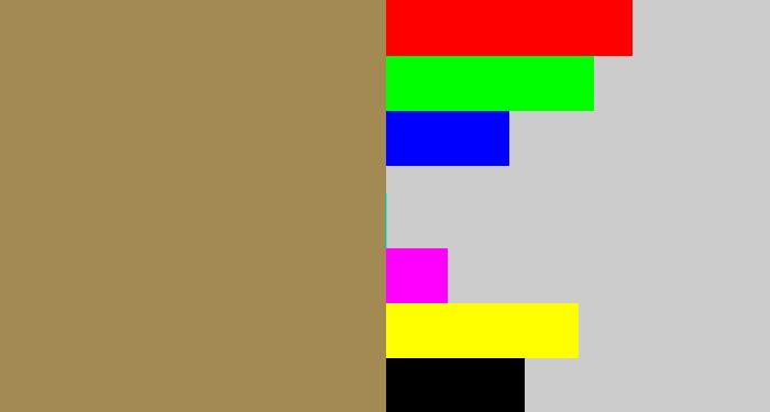 Hex color #a38952 - dark khaki