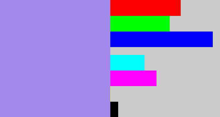 Hex color #a389ec - perrywinkle
