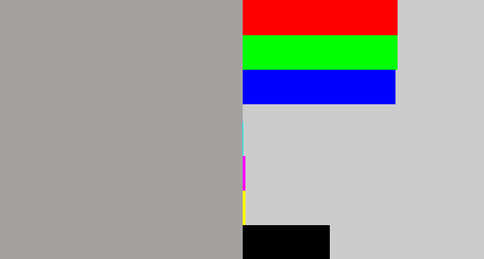 Hex color #a3a2a1 - greyish