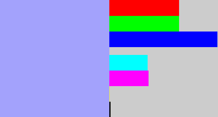 Hex color #a3a2fc - periwinkle blue