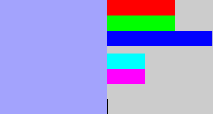 Hex color #a3a3fd - periwinkle blue
