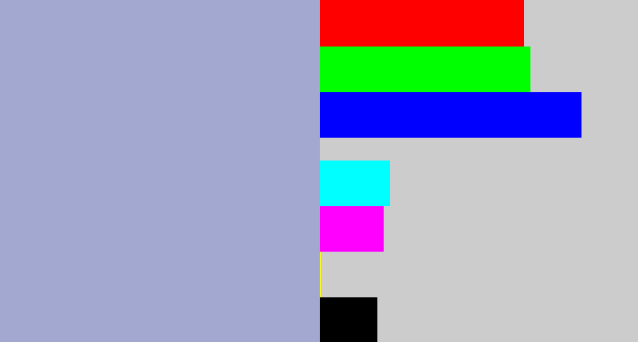 Hex color #a3a8d1 - light grey blue