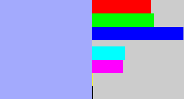Hex color #a3aafd - pastel blue