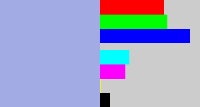 Hex color #a3abe5 - light grey blue