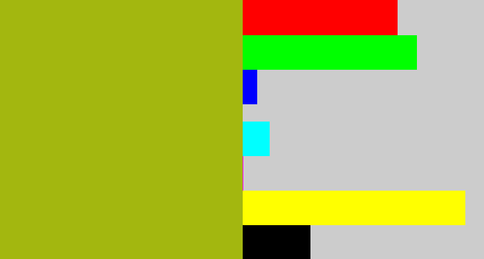 Hex color #a3b70f - snot