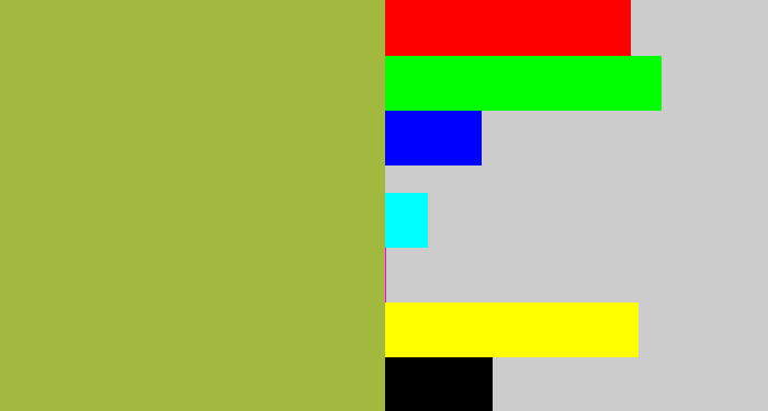 Hex color #a3b83f - booger