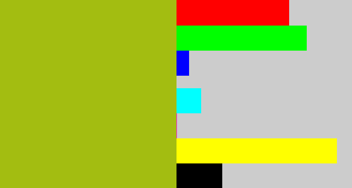 Hex color #a3bd11 - gross green