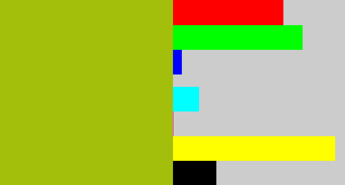 Hex color #a3bf0c - snot