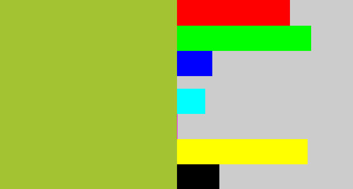 Hex color #a3c332 - sick green