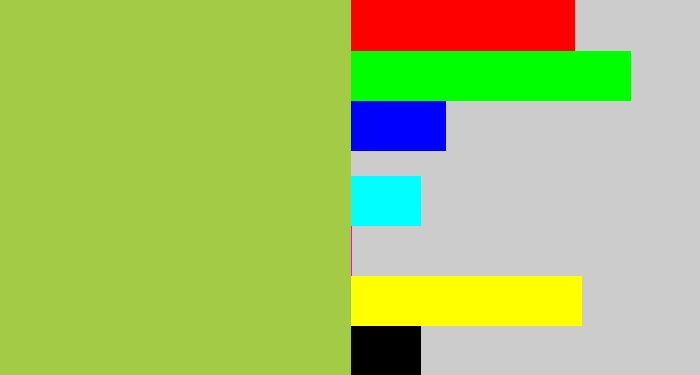 Hex color #a3cb46 - booger