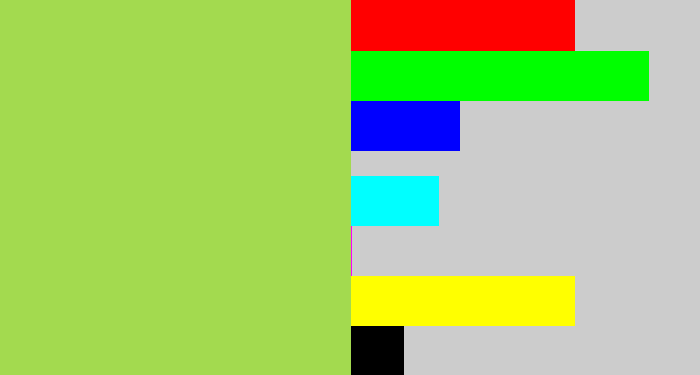 Hex color #a3da4f - kiwi