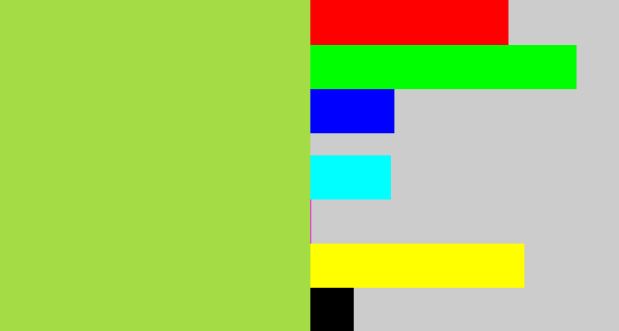 Hex color #a3dc44 - kiwi