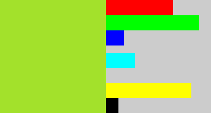 Hex color #a3e12b - yellowish green