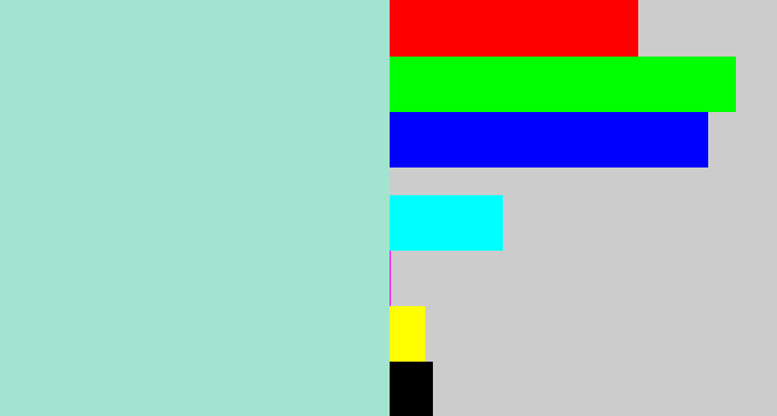 Hex color #a3e4d0 - pale turquoise