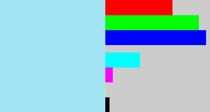 Hex color #a3e4f4 - robin's egg blue