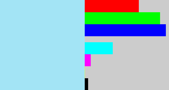 Hex color #a3e4f5 - robin's egg blue
