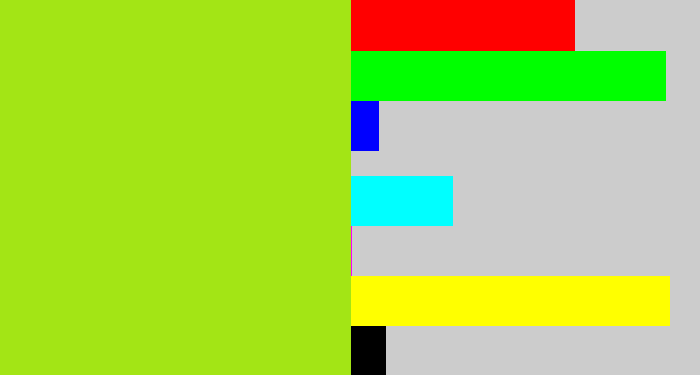 Hex color #a3e515 - yellowish green