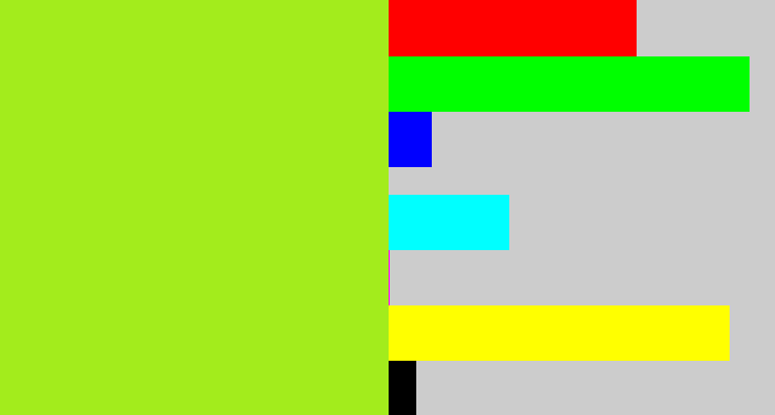 Hex color #a3ec1c - yellowish green