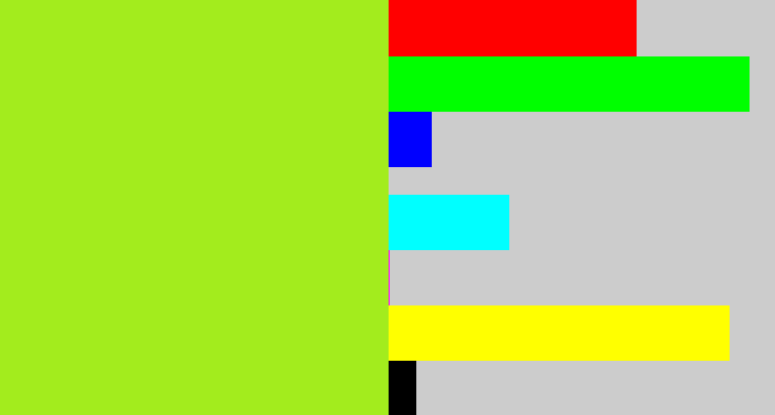 Hex color #a3ec1d - yellowish green