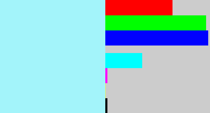 Hex color #a3f4fa - robin's egg blue