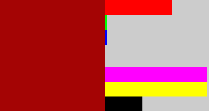 Hex color #a40404 - darkish red