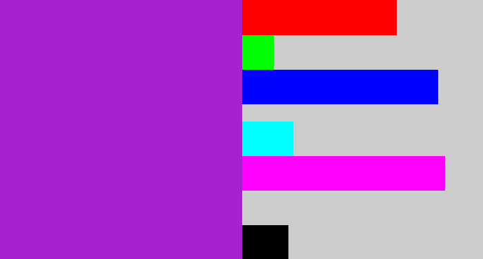 Hex color #a422cf - barney