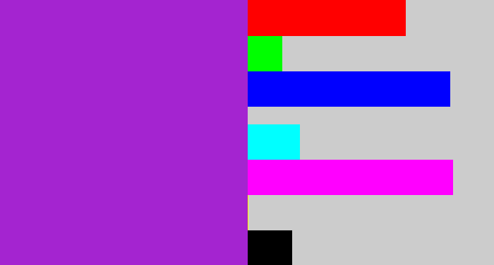 Hex color #a424d0 - barney