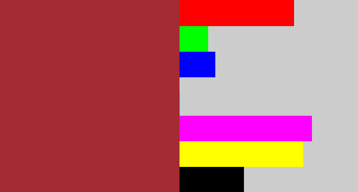 Hex color #a42a33 - brick