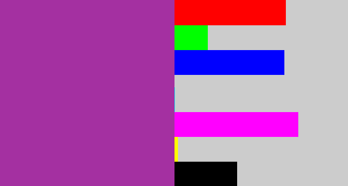 Hex color #a430a1 - ugly purple