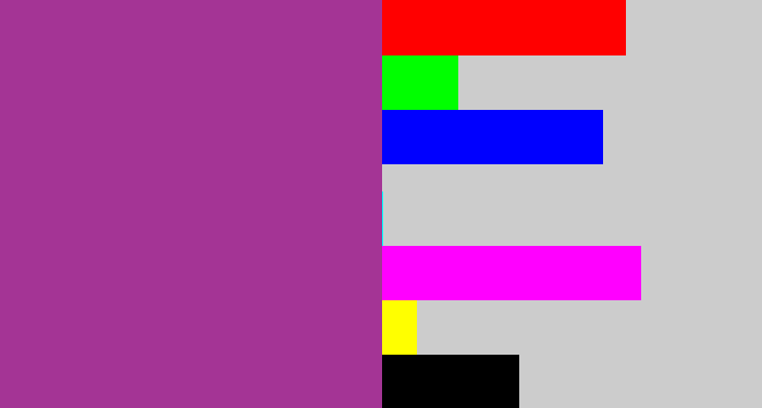 Hex color #a43495 - warm purple