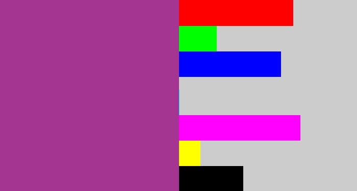 Hex color #a43591 - warm purple