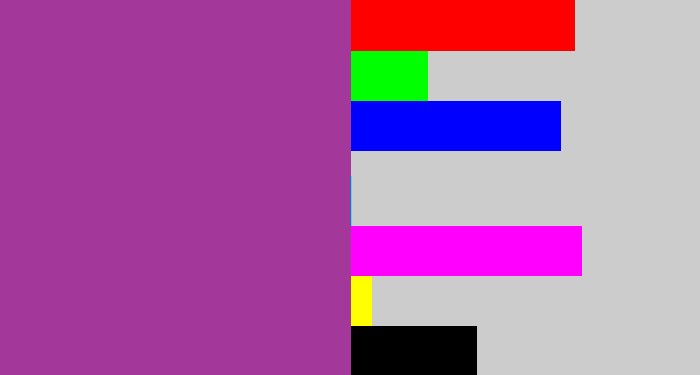Hex color #a4379a - ugly purple