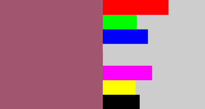 Hex color #a45570 - light plum