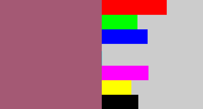 Hex color #a45974 - light plum