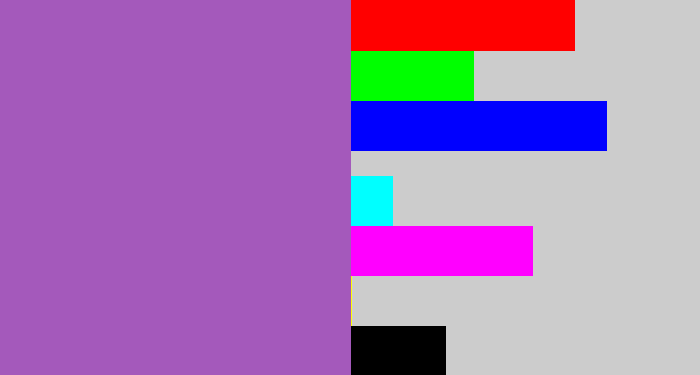 Hex color #a459bb - amethyst