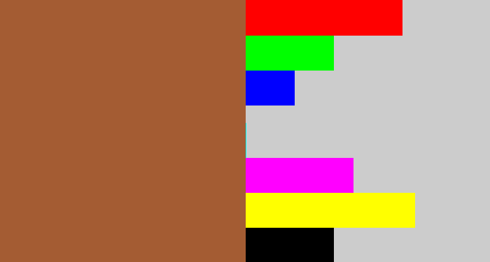 Hex color #a45c33 - earth